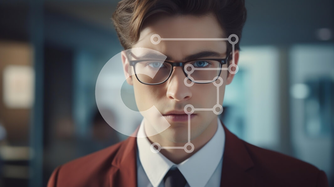 Intra Συλλεκτικό Ξύλινο Παζλ Plywood  4mm - Νέος επιχειρηματίας με αυτοπεποίθηση σε περιβάλλον γραφείου Σε Ξύλινο Κουτί - Διαστάσεις Puzzle: 10x10 cm – 25 κομμάτια