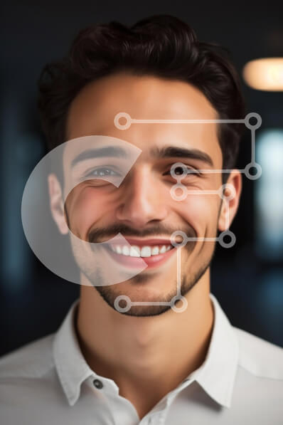 Intra Συλλεκτικό Ξύλινο Παζλ Plywood  4mm - Χαμογελαστός νεαρός άνδρας Σε Ξύλινο Κουτί - Διαστάσεις Puzzle: 10x10 cm – 25 κομμάτια