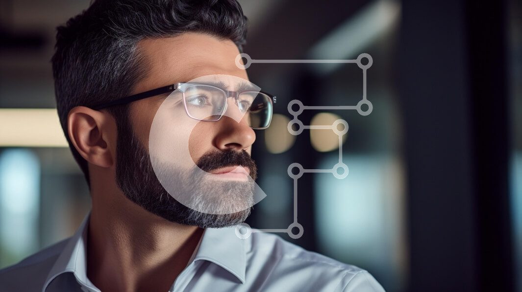 Intra Συλλεκτικό Ξύλινο Παζλ Plywood  4mm - Στοχαστικός επιχειρηματίας στο σύγχρονο γραφείο Σε Ξύλινο Κουτί - Διαστάσεις Puzzle: 10x10 cm – 25 κομμάτια