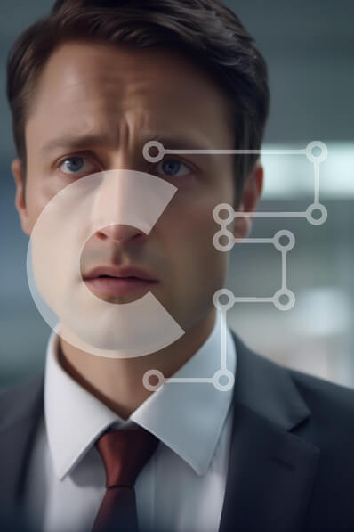 Intra Συλλεκτικό Ξύλινο Παζλ Plywood  4mm - Στοχαστικός επιχειρηματίας σε μοντέρνο περιβάλλον γραφείου Σε Ξύλινο Κουτί - Διαστάσεις Puzzle: 10x10 cm – 25 κομμάτια