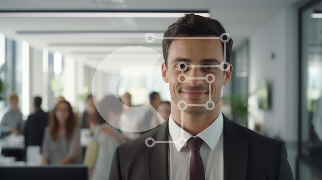 Intra Συλλεκτικό Ξύλινο Παζλ Plywood  4mm - Χαμογελαστός Επαγγελματίας στο Μοντέρνο Γραφείο Σε Ξύλινο Κουτί - Διαστάσεις Puzzle: 10x10 cm – 25 κομμάτια