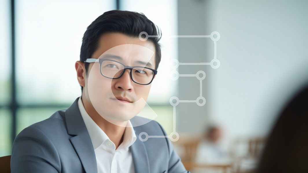 Intra Συλλεκτικό Ξύλινο Παζλ Plywood  4mm - Στοχαστικός νεαρός άνδρας στο σύγχρονο γραφείο Σε Ξύλινο Κουτί - Διαστάσεις Puzzle: 10x10 cm – 25 κομμάτια