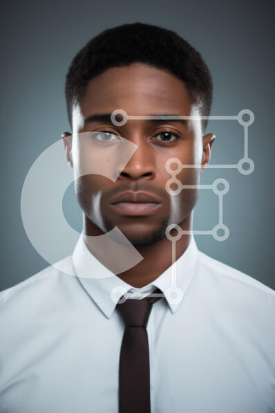 Intra Συλλεκτικό Ξύλινο Παζλ Plywood  4mm - Πορτρέτο ενός νεαρού άνδρα με επαγγελματική ενδυμασία Σε Ξύλινο Κουτί - Διαστάσεις Puzzle: 10x10 cm – 25 κομμάτια