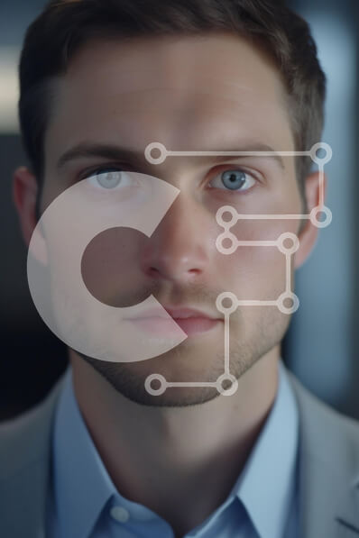 Intra Συλλεκτικό Ξύλινο Παζλ Plywood  4mm - Κοντινό πλάνο Πορτρέτο ενός άνδρα με κοστούμι Σε Ξύλινο Κουτί - Διαστάσεις Puzzle: 10x10 cm – 25 κομμάτια