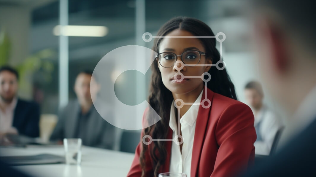 Intra Συλλεκτικό Ξύλινο Παζλ Plywood  4mm - Επαγγελματική Συνάντηση με Επικεντρωμένη Γυναίκα Συμμετέχων Σε Ξύλινο Κουτί - Διαστάσεις Puzzle: 10x10 cm – 25 κομμάτια