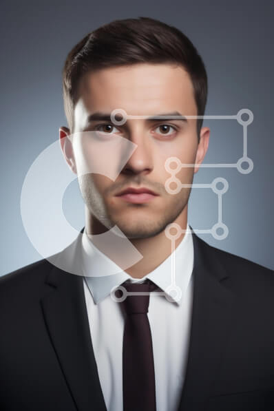 Intra Συλλεκτικό Ξύλινο Παζλ Plywood  4mm - Πορτρέτο ενός νεαρού άνδρα με κοστούμι Σε Ξύλινο Κουτί - Διαστάσεις Puzzle: 10x10 cm – 25 κομμάτια