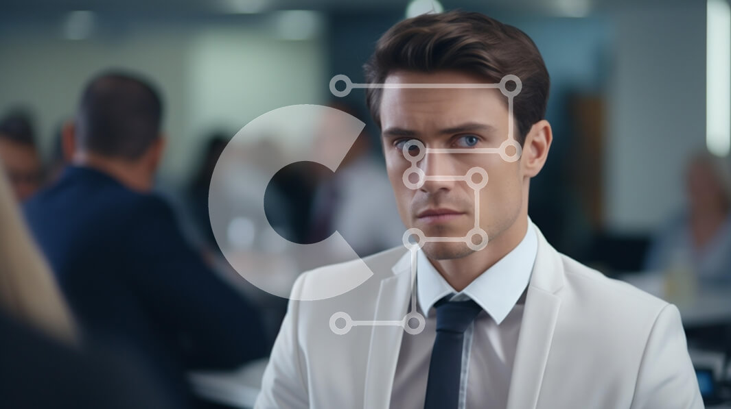 Intra Συλλεκτικό Ξύλινο Παζλ Plywood  4mm - Σοβαρός νεαρός άνδρας σε μια επαγγελματική συνάντηση Σε Ξύλινο Κουτί - Διαστάσεις Puzzle: 10x10 cm – 25 κομμάτια