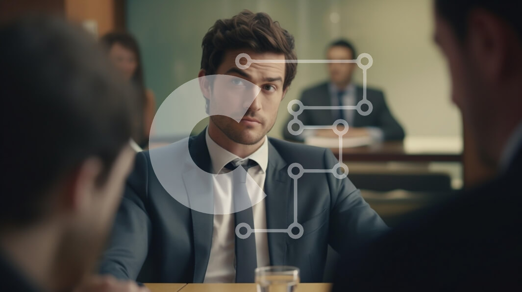 Intra Συλλεκτικό Ξύλινο Παζλ Plywood  4mm - Επαγγελματική Συνάντηση με Νέους Επαγγελματίες Σε Ξύλινο Κουτί - Διαστάσεις Puzzle: 10x10 cm – 25 κομμάτια