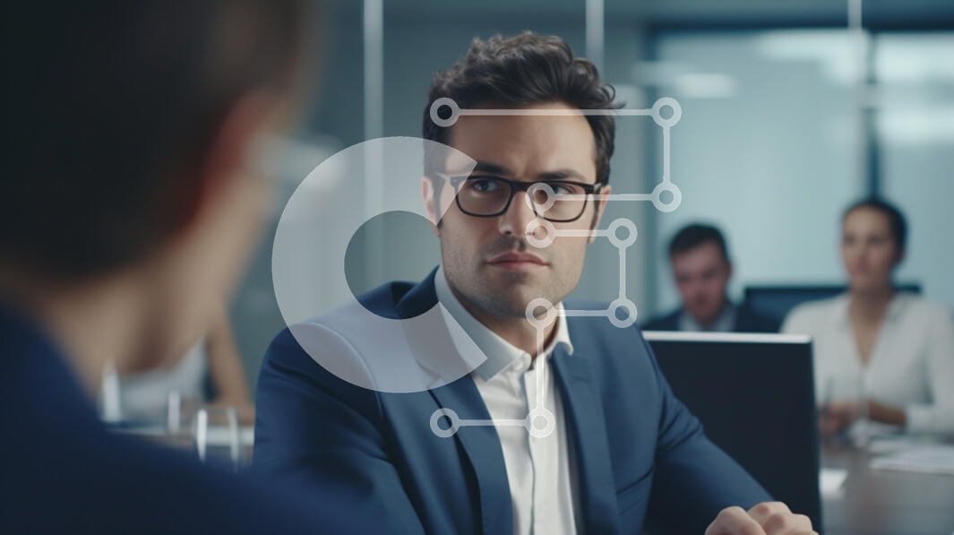 Intra Συλλεκτικό Ξύλινο Παζλ Plywood  4mm - Αρραβωνιασμένος νέος επιχειρηματίας στην αίθουσα συνεδριάσεων Σε Ξύλινο Κουτί - Διαστάσεις Puzzle: 10x10 cm – 25 κομμάτια