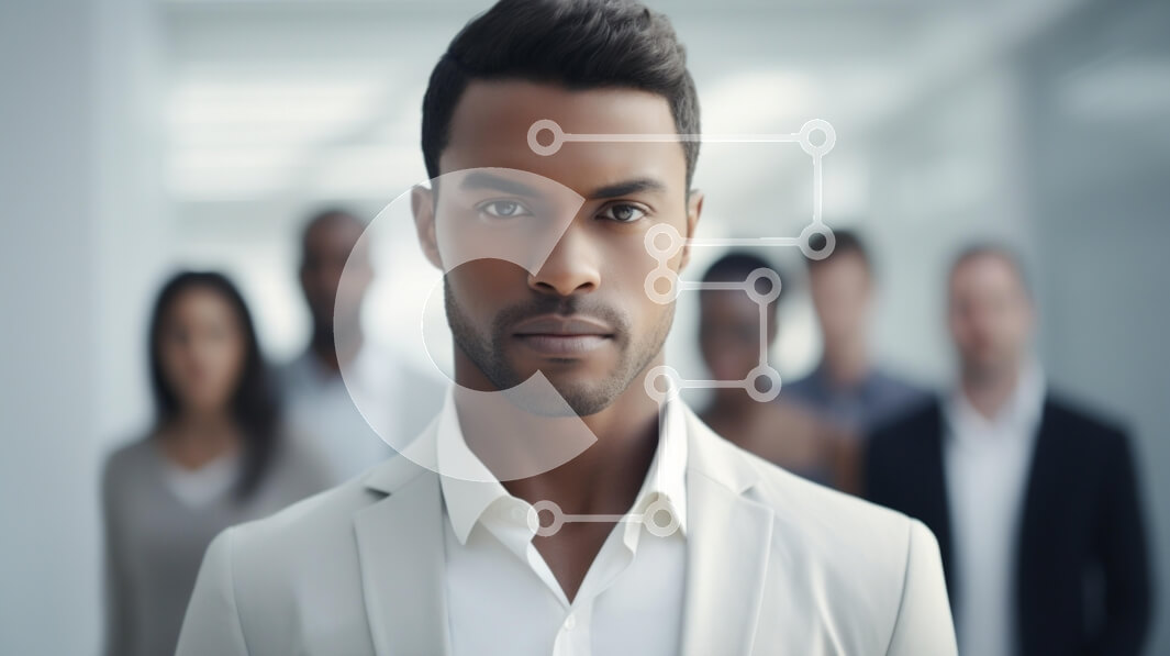 Intra Συλλεκτικό Ξύλινο Παζλ Plywood  4mm - Βέβαιος επιχειρηματίας σε επαγγελματικό περιβάλλον Σε Ξύλινο Κουτί - Διαστάσεις Puzzle: 10x10 cm – 25 κομμάτια