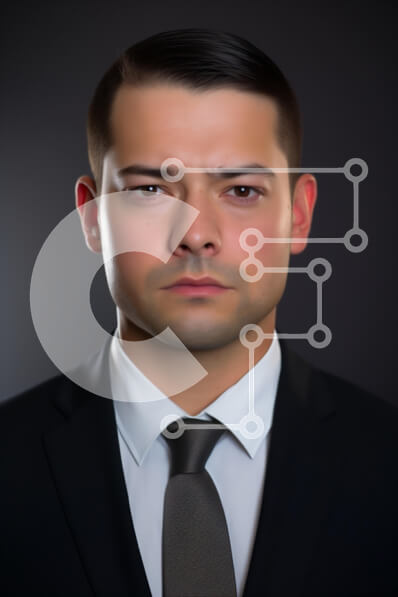 Intra Συλλεκτικό Ξύλινο Παζλ Plywood  4mm - Επαγγελματικό επιχειρηματικό πορτρέτο ενός άνδρα Σε Ξύλινο Κουτί - Διαστάσεις Puzzle: 10x10 cm – 25 κομμάτια