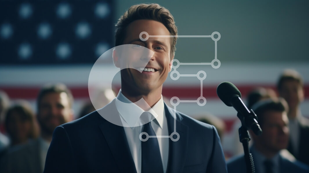 Intra Συλλεκτικό Ξύλινο Παζλ Plywood  4mm - Χαρισματικός Ομιλητής σε Πολιτικό Συλλαλητήριο Σε Ξύλινο Κουτί - Διαστάσεις Puzzle: 10x10 cm – 25 κομμάτια