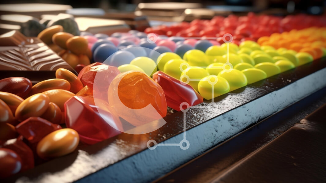 Σετ των 2 Intra Συλλεκτικό Ξύλινο Παζλ Plywood  4mm - Πολύχρωμη ποικιλία από καραμέλες και σοκολάτες Σε Ξύλινο Κουτί - Διαστάσεις: 10x10 cm – 25 κομμάτια