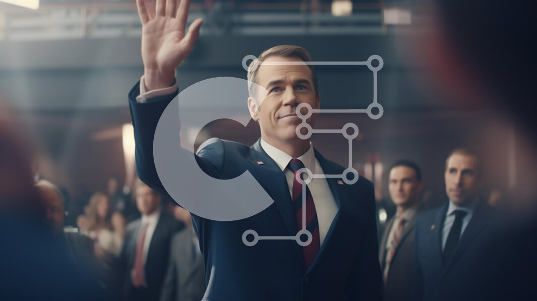 Intra Συλλεκτικό Ξύλινο Παζλ Plywood  4mm - Χαρισματικός ηγέτης που κυματίζει στο κοινό Σε Ξύλινο Κουτί - Διαστάσεις Puzzle: 10x10 cm – 25 κομμάτια