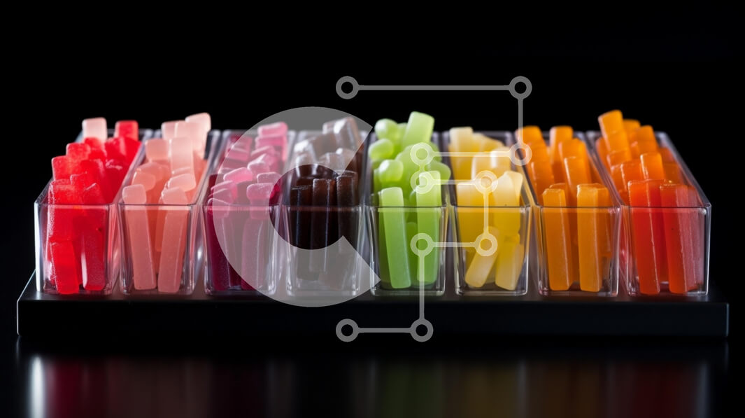 Σετ των 2 Intra Συλλεκτικό Ξύλινο Παζλ Plywood  4mm - Ποικιλία πολύχρωμων καραμέλες Σε Ξύλινο Κουτί - Διαστάσεις: 10x10 cm – 25 κομμάτια