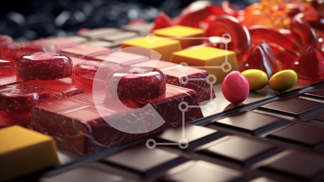 Σετ των 2 Intra Συλλεκτικό Ξύλινο Παζλ Plywood  4mm - Ποικιλία καραμέλες και σοκολάτες Σε Ξύλινο Κουτί - Διαστάσεις: 10x10 cm – 25 κομμάτια