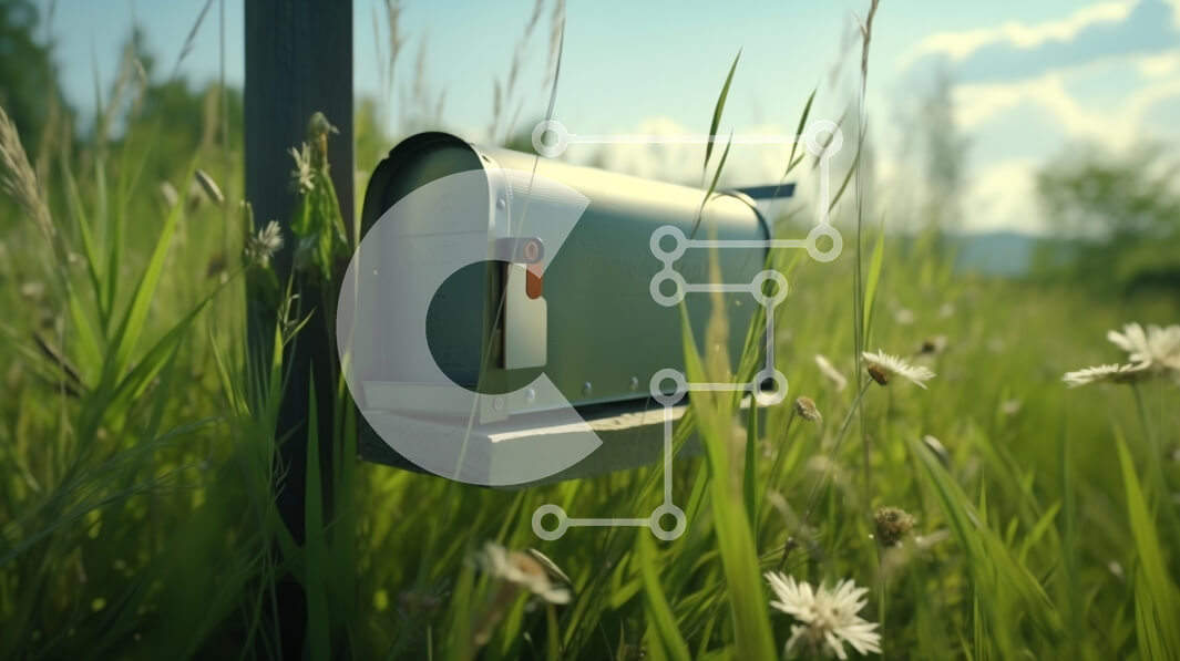 Intra Συλλεκτικό Ξύλινο Παζλ Plywood  4mm - Γραμματοκιβώτιο σε ένα χωράφι με γρασίδι και λουλούδια Σε Ξύλινο Κουτί - Διαστάσεις: 10x10 cm – 25 κομμάτια