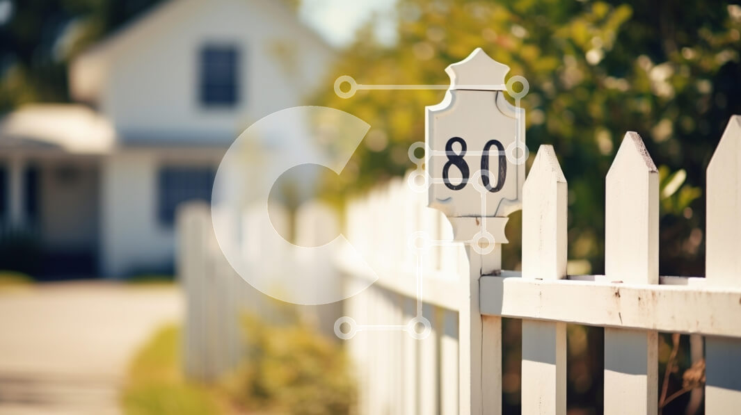 Intra Συλλεκτικό Ξύλινο Παζλ Plywood  4mm - Γοητευτικό προαστιακό σπίτι με φράχτη και αριθμητικό σημάδι Σε Ξύλινο Κουτί - Διαστάσεις Puzzle: 10x10 cm – 25 κομμάτια