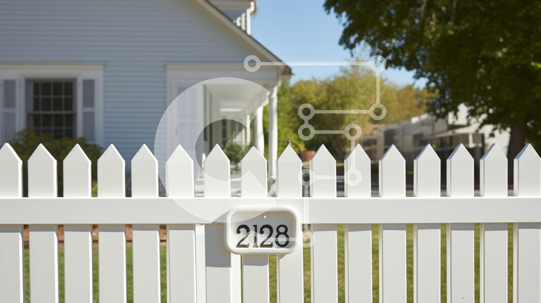 Intra Συλλεκτικό Ξύλινο Παζλ Plywood  4mm - Γοητευτικό προαστιακό σπίτι με λευκό φράχτη Σε Ξύλινο Κουτί - Διαστάσεις Puzzle: 10x10 cm – 25 κομμάτια