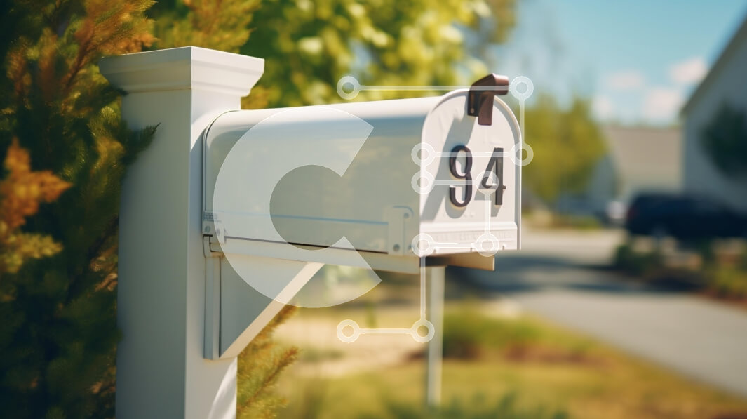 Intra Συλλεκτικό Ξύλινο Παζλ Plywood  4mm - Λευκό γραμματοκιβώτιο με αριθμό 94 σε μια ηλιόλουστη κατοικημένη περιοχή Σε Ξύλινο Κουτί - Διαστάσεις: 10x10 cm – 25 κομμάτια