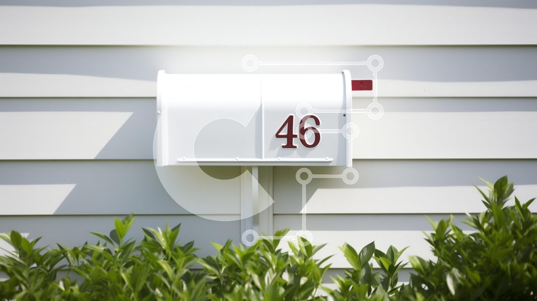 Intra Συλλεκτικό Ξύλινο Παζλ Plywood  4mm - Αριθμός γραμματοκιβωτίου 46 Against a Light Siding Σε Ξύλινο Κουτί - Διαστάσεις: 10x10 cm – 25 κομμάτια