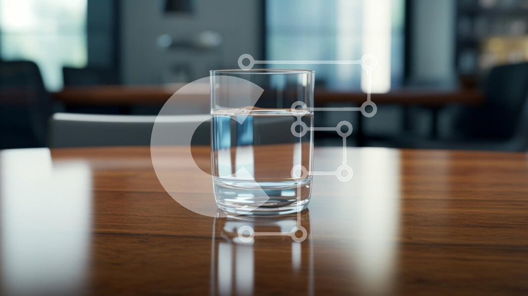 Intra Συλλεκτικό Ξύλινο Παζλ Plywood  4mm - Ποτήρι νερό σε ξύλινο τραπέζι Σε Ξύλινο Κουτί - Διαστάσεις Puzzle: 10x10 cm – 25 κομμάτια