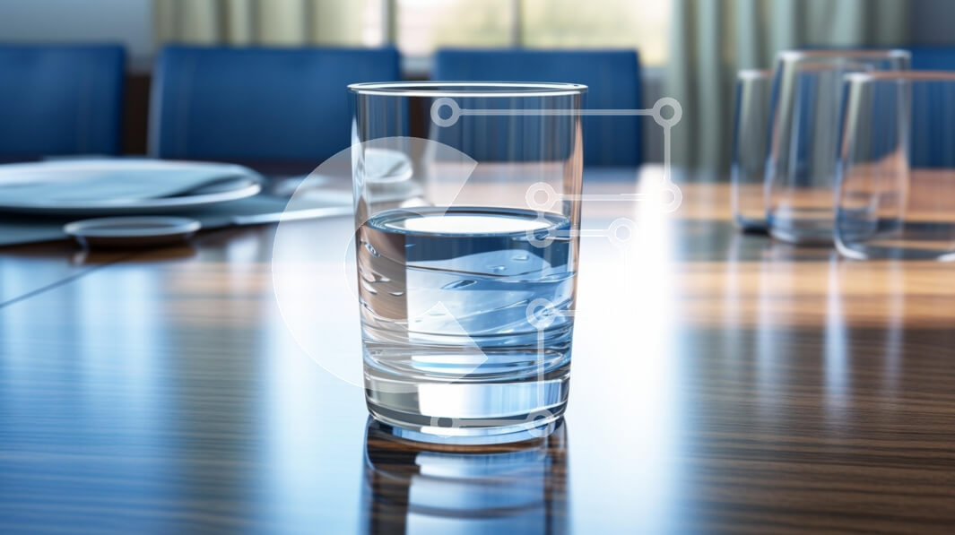 Intra Συλλεκτικό Ξύλινο Παζλ Plywood  4mm - Ποτήρι νερό σε ένα τραπέζι φαγητού Σε Ξύλινο Κουτί - Διαστάσεις Puzzle: 10x10 cm – 25 κομμάτια