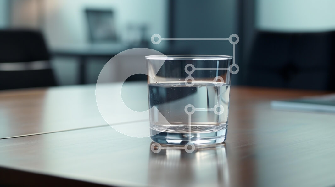 Intra Συλλεκτικό Ξύλινο Παζλ Plywood  4mm - Ποτήρι νερό σε ένα ξύλινο τραπέζι Σε Ξύλινο Κουτί - Διαστάσεις: 10x10 cm – 25 κομμάτια