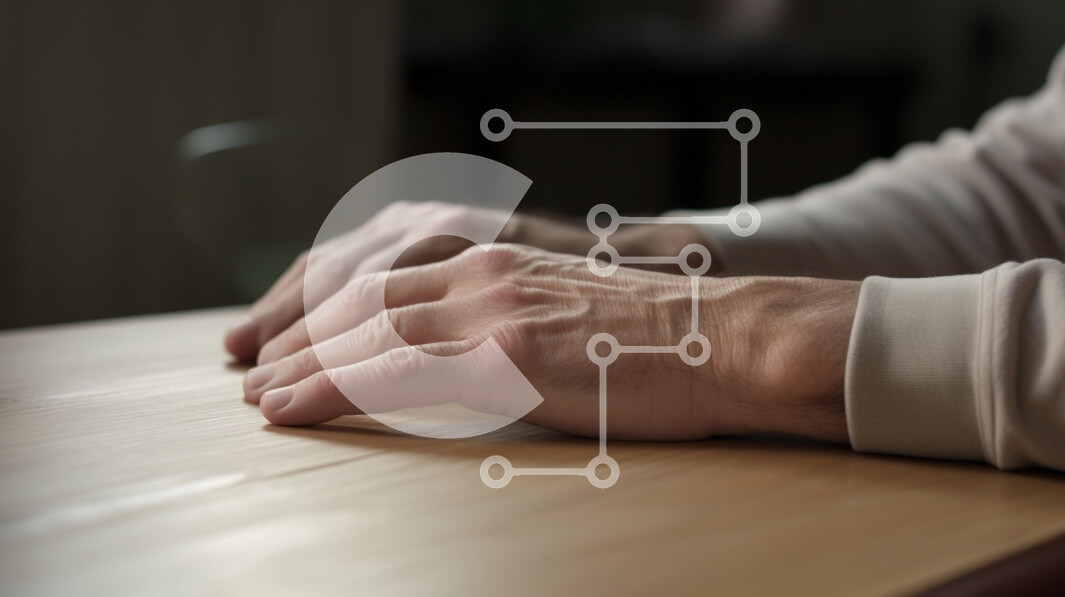 Intra Συλλεκτικό Ξύλινο Παζλ Plywood  4mm - Χέρια που στηρίζονται σε ένα ξύλινο τραπέζι Σε Ξύλινο Κουτί - Διαστάσεις Puzzle: 10x10 cm – 25 κομμάτια