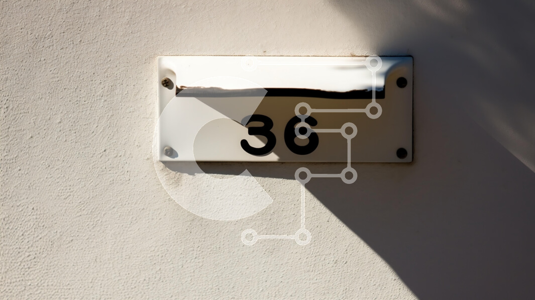 Intra Συλλεκτικό Ξύλινο Παζλ Plywood  4mm - Σπίτι αριθμός 36 Πλακέτα στον τοίχο Σε Ξύλινο Κουτί - Διαστάσεις Puzzle: 10x10 cm – 25 κομμάτια