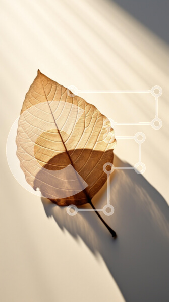 Σετ των 2 Intra Συλλεκτικό Ξύλινο Παζλ Plywood  4mm - Αποξηραμένα φύλλα σε μαλακή επιφάνεια με σκιές Σε Ξύλινο Κουτί - Διαστάσεις: 10x10 cm – 25 κομμάτια