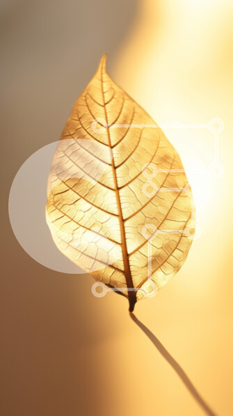 Σετ των 2 Intra Συλλεκτικό Ξύλινο Παζλ Plywood  4mm - Φωτισμένο φύλλο σε χρυσό φως Σε Ξύλινο Κουτί - Διαστάσεις: 10x10 cm – 25 κομμάτια