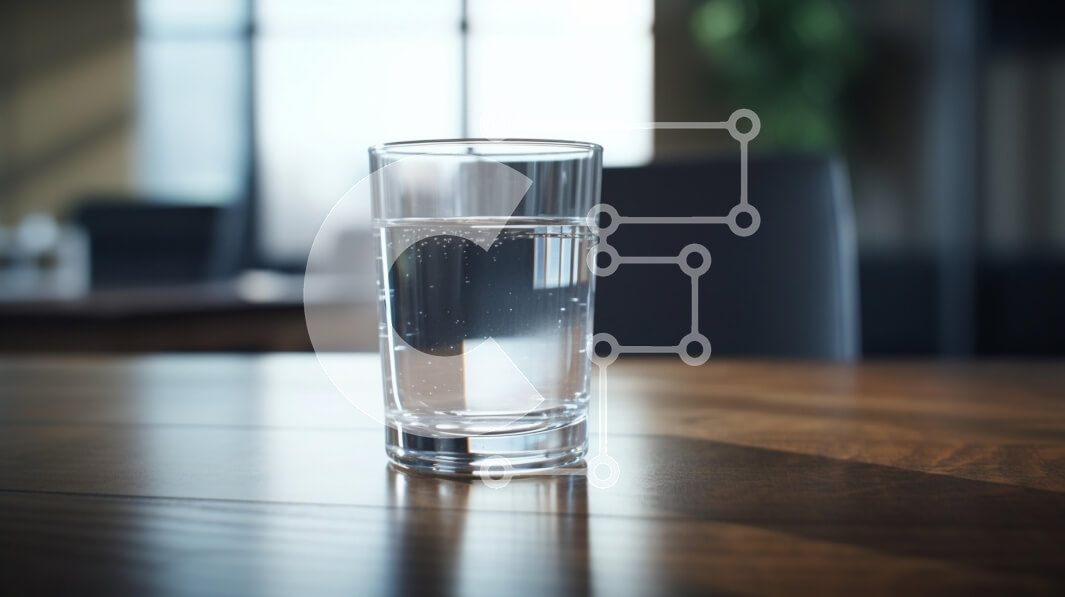 Intra Συλλεκτικό Ξύλινο Παζλ Plywood  4mm - Ποτήρι νερό σε ξύλινο τραπέζι Σε Ξύλινο Κουτί - Διαστάσεις: 10x10 cm – 25 κομμάτια