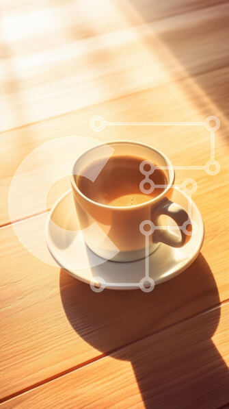 Intra Συλλεκτικό Ξύλινο Παζλ Plywood  4mm - Φλιτζάνι καφέ στον ατμό σε ξύλινο τραπέζι Σε Ξύλινο Κουτί - Διαστάσεις: 10x10 cm – 25 κομμάτια