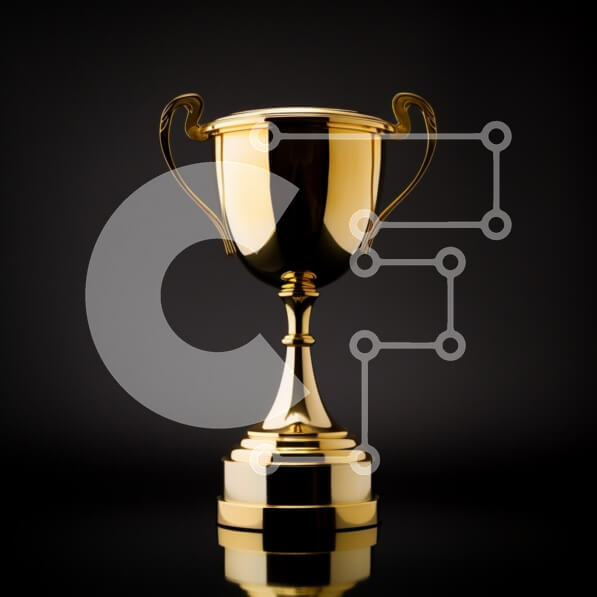 Intra Συλλεκτικό Ξύλινο Παζλ Plywood  4mm - Λαμπερό χρυσό τρόπαιο Σε Ξύλινο Κουτί - Διαστάσεις: 10x10 cm – 25 κομμάτια