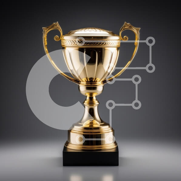 Intra Συλλεκτικό Ξύλινο Παζλ Plywood  4mm - Χρυσό τρόπαιο στη μαύρη βάση Σε Ξύλινο Κουτί - Διαστάσεις: 10x10 cm – 25 κομμάτια