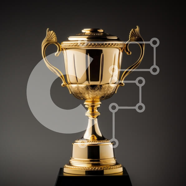 Intra Συλλεκτικό Ξύλινο Παζλ Plywood  4mm - Κομψό Χρυσό Τρόπαιο Σε Ξύλινο Κουτί - Διαστάσεις: 10x10 cm – 25 κομμάτια