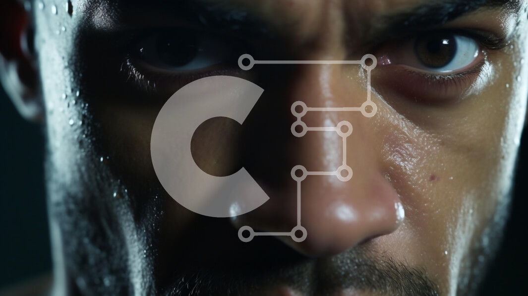 Intra Συλλεκτικό Ξύλινο Παζλ Plywood  4mm - Κοντινό πλάνο του προσώπου ενός αποφασισμένου άνδρα Σε Ξύλινο Κουτί - Διαστάσεις Puzzle: 10x10 cm – 25 κομμάτια