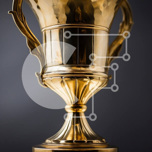 Intra Συλλεκτικό Ξύλινο Παζλ Plywood  4mm - Χρυσό τρόπαιο με περίτεχνες λαβές Σε Ξύλινο Κουτί - Διαστάσεις: 10x10 cm – 25 κομμάτια