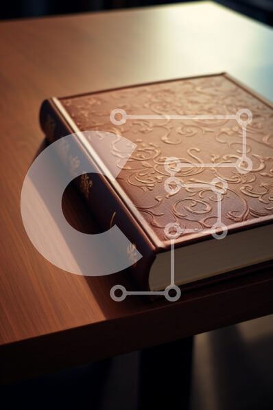 Intra Συλλεκτικό Ξύλινο Παζλ Plywood  4mm - Ανάγλυφο καφέ βιβλίο σε ξύλινο τραπέζι Σε Ξύλινο Κουτί - Διαστάσεις: 10x10 cm – 25 κομμάτια