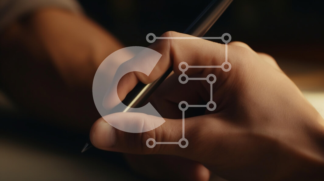 Intra Συλλεκτικό Ξύλινο Παζλ Plywood  4mm - Κοντινό πλάνο ενός χεριού που κρατά ένα στυλό Σε Ξύλινο Κουτί - Διαστάσεις Puzzle: 10x10 cm – 25 κομμάτια