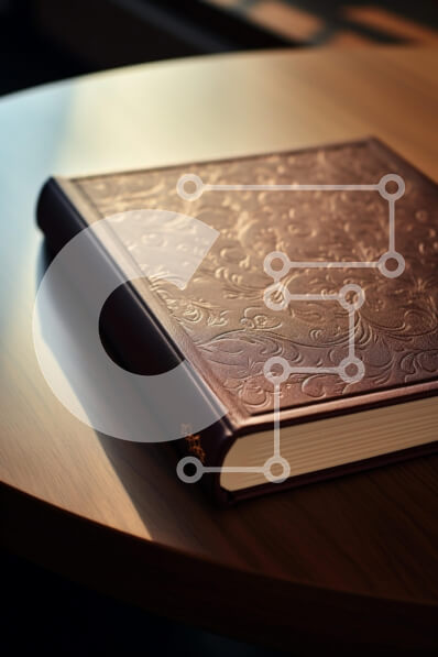 Intra Συλλεκτικό Ξύλινο Παζλ Plywood  4mm - Κομψό δερματόδετο βιβλίο στο τραπέζι Σε Ξύλινο Κουτί - Διαστάσεις: 10x10 cm – 25 κομμάτια