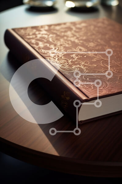 Intra Συλλεκτικό Ξύλινο Παζλ Plywood  4mm - Κομψό δερμάτινο βιβλίο σε ξύλινο τραπέζι Σε Ξύλινο Κουτί - Διαστάσεις: 10x10 cm – 25 κομμάτια