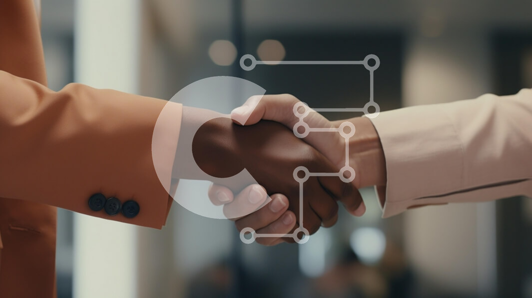 Intra Συλλεκτικό Ξύλινο Παζλ Plywood  4mm - Χειραψία μεταξύ δύο επαγγελματιών σε ένα επαγγελματικό περιβάλλον Σε Ξύλινο Κουτί - Διαστάσεις Puzzle: 10x10 cm – 25 κομμάτια