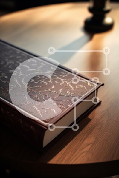 Intra Συλλεκτικό Ξύλινο Παζλ Plywood  4mm - Περίτεχνο βιβλίο σε ξύλινο τραπέζι Σε Ξύλινο Κουτί - Διαστάσεις: 10x10 cm – 25 κομμάτια