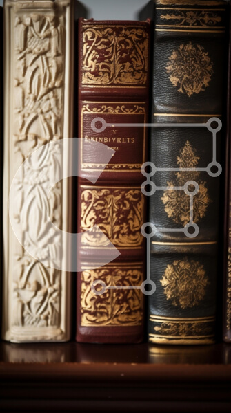 Intra Συλλεκτικό Ξύλινο Παζλ Plywood  4mm - Συλλογή βιβλίων αντίκες σε ράφι Σε Ξύλινο Κουτί - Διαστάσεις Puzzle: 10x10 cm – 25 κομμάτια