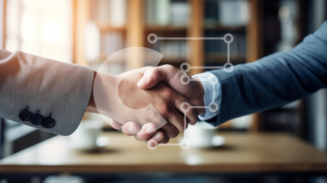 Intra Συλλεκτικό Ξύλινο Παζλ Plywood  4mm - Χειραψία σε μοντέρνο περιβάλλον γραφείου Σε Ξύλινο Κουτί - Διαστάσεις Puzzle: 10x10 cm – 25 κομμάτια