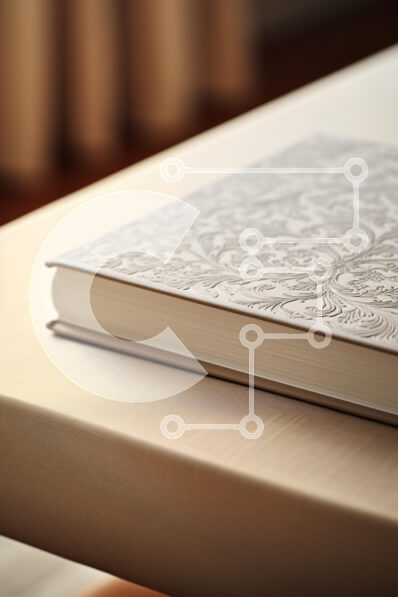 Intra Συλλεκτικό Ξύλινο Παζλ Plywood  4mm - Κομψό ανάγλυφο βιβλίο σε σατέν τραπεζομάντιλο Σε Ξύλινο Κουτί - Διαστάσεις: 10x10 cm – 25 κομμάτια