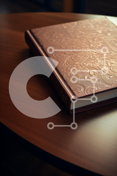 Intra Συλλεκτικό Ξύλινο Παζλ Plywood  4mm - Κομψό δερματόδετο βιβλίο σε ξύλινο τραπέζι Σε Ξύλινο Κουτί - Διαστάσεις Puzzle: 10x10 cm – 25 κομμάτια