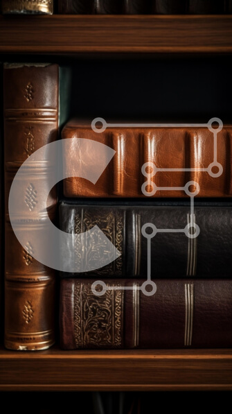 Intra Συλλεκτικό Ξύλινο Παζλ Plywood  4mm - Vintage δερματόδετα βιβλία σε ξύλινο ράφι Σε Ξύλινο Κουτί - Διαστάσεις Puzzle: 10x10 cm – 25 κομμάτια